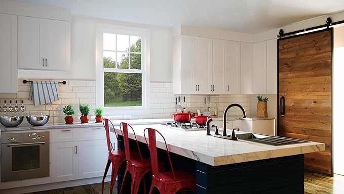 Design House Brookings Shaker Fully Assembled Wall Kitchen Cabinet W3324, 33 W x 12 D x 24 H, Painted White, Solid Wood, Design House, 613406