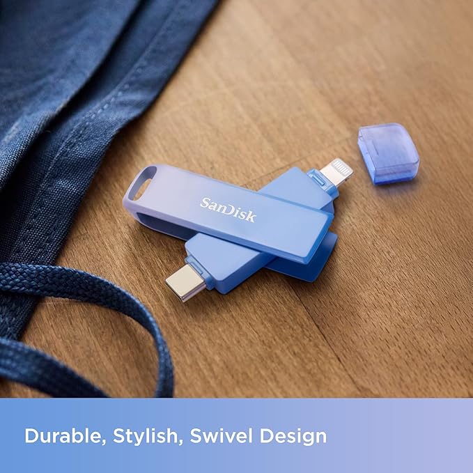 SanDisk 128GB Creator Phone Drive - for iPhone, iPad, Laptop & Mac - Includes USB Type-C and Lightning Connectors - Automatic Backup, 3 Months of Adobe Lightroom Included- SDIXD0N-128G-GN6TP
