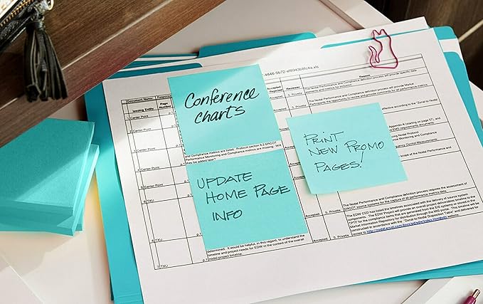 Post-it Pop-up Notes, 3x3 in, 5 Pads, America's #1 Favorite Sticky Notes, Assorted Colors, Clean Removal, Recyclable (3301-5AN)