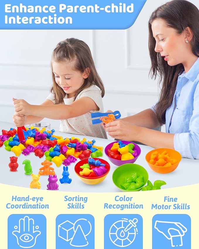 Counting Animals Montessori Toys for 3 4 5 Years Old Boys Girls, Preschool Learning Activities Educational Sensory Toys Gifts Stocking Stuffers for Kids Toddlers Ages 3-5, 4-8