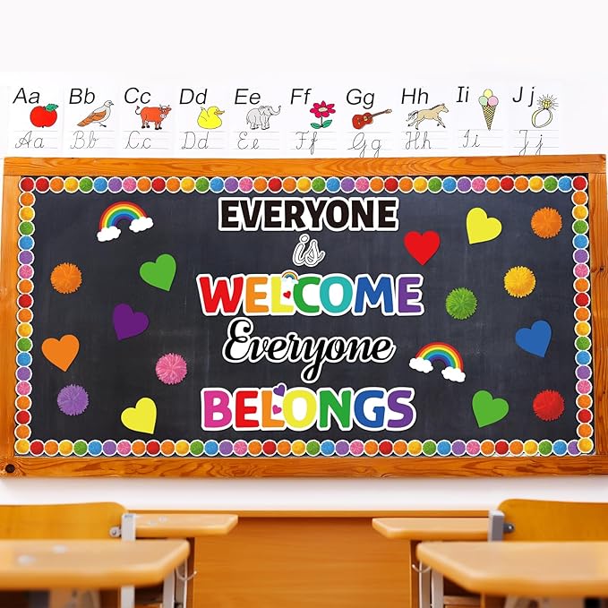 Classroom Bulletin Board Decoration Set Welcome Banner Wall Door Decor Colorful Classroom Decorations for Kindergarten Preschool Elementary Middle School (Welcome)