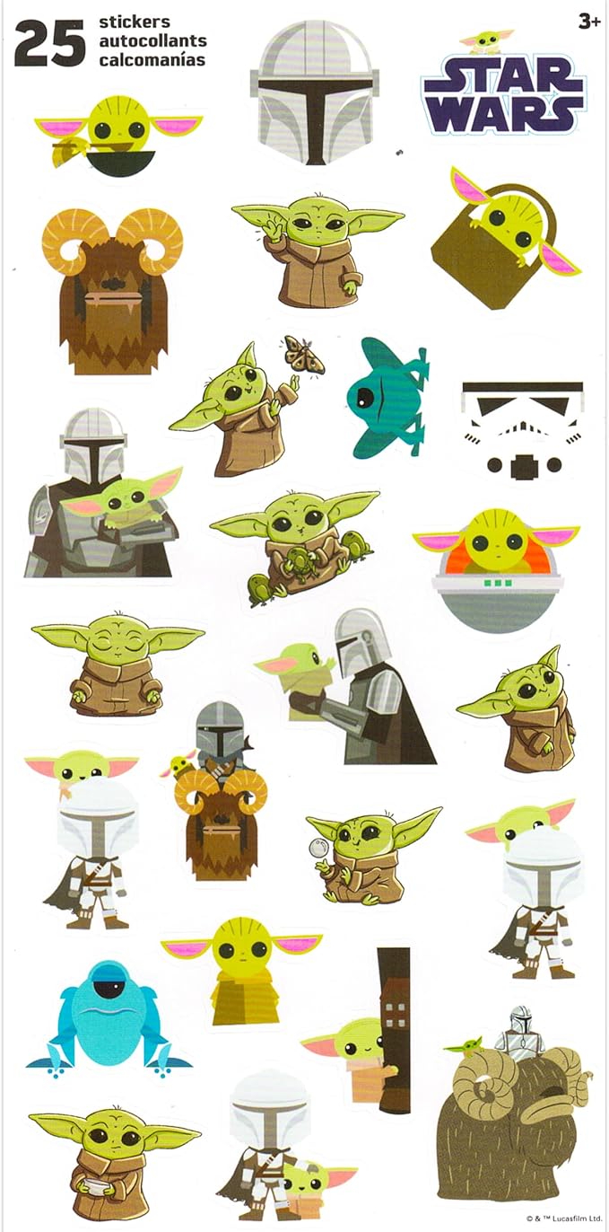 Baby Yoda Backpack and Lunch Box Set for Kids - Bundle with 16" Baby Yoda Backpack, Star Wars Lunch Bag, Stickers, Water Bottle, More | Mandalorian Backpack for Boys