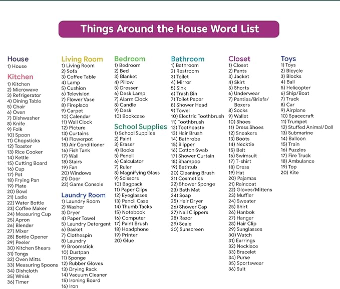 96 Korean Vocabulary Flashcards – Things Around The House, 192 Essential Hangul Words for Bilingual Beginners + Free MP3 Audio