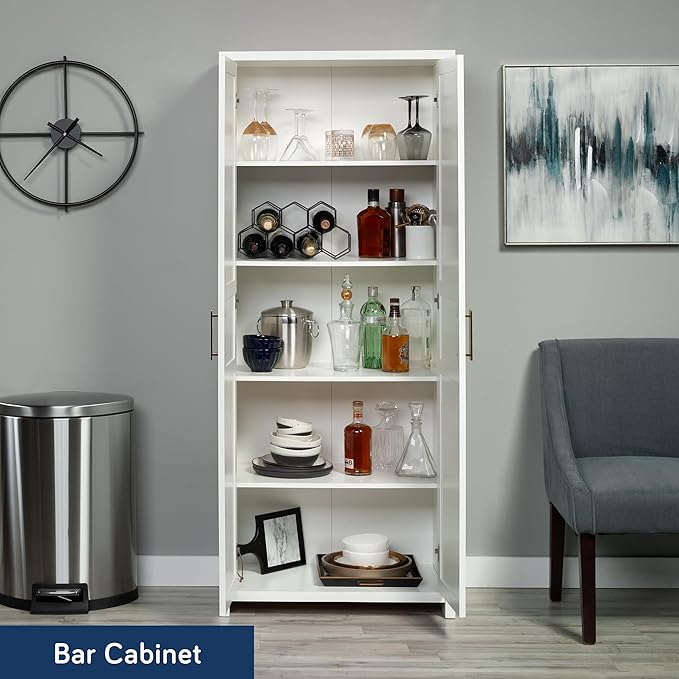 Sauder Miscellaneous Storage Cabinet, White Finish