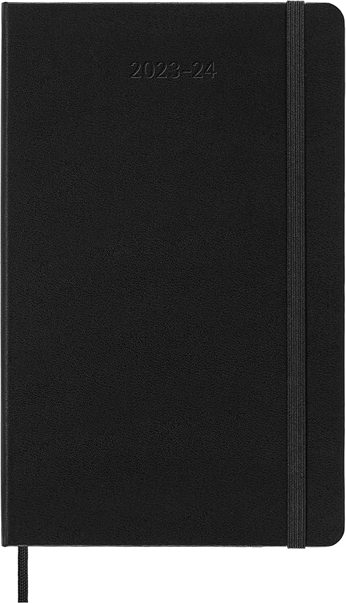 Moleskine 2023-2024 Weekly Horizontal Planner, 18M, Large, Black, Hard Cover (5 x 8.25)