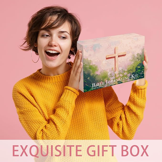 XKDOUS 58 Pcs Bible Study Supplies Journaling Kit for Women, Bible Study Kit Includes Highlighters, Pens, Tabs, Stickers & More for Journaling. Great for Note-Taking, Enhancing Scripture Study