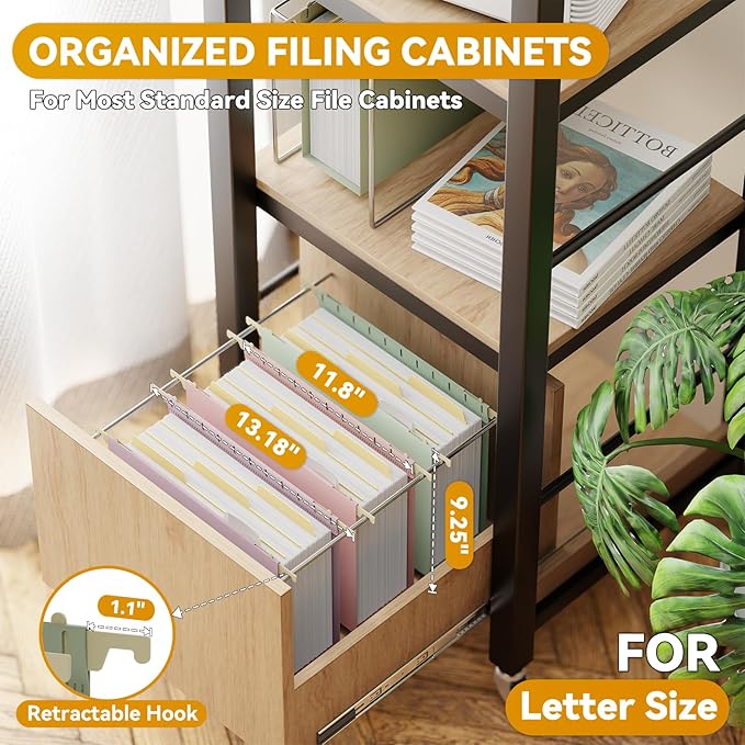 Plastic High Capacity Hanging File Folders,12 Pack Heavy Duty 3" Expanding Hang Accordian Folder Letter Size,Sturdy Filing Cabinet Folder with Tabs,Pastel Work Hanging Organizer for Bulky File
