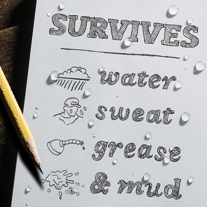 Rite in the Rain All-Weather Weekly Planner, Undated, Side-Spiral 4-5/8" x 7" (No. P52),Black