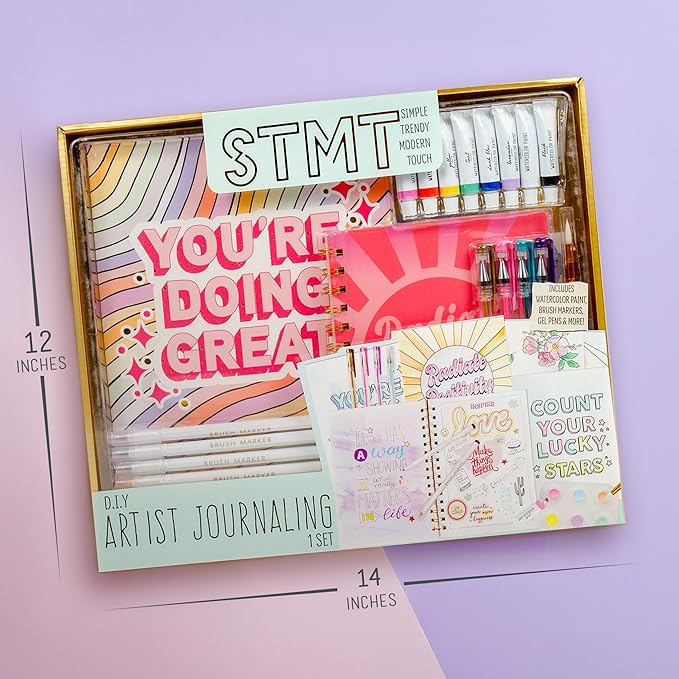 STMT D.I.Y. Artist Stationery Set, Art Journal Kit, Watercolor Kit, DIY Journaling Set for Girls Ages - 8+