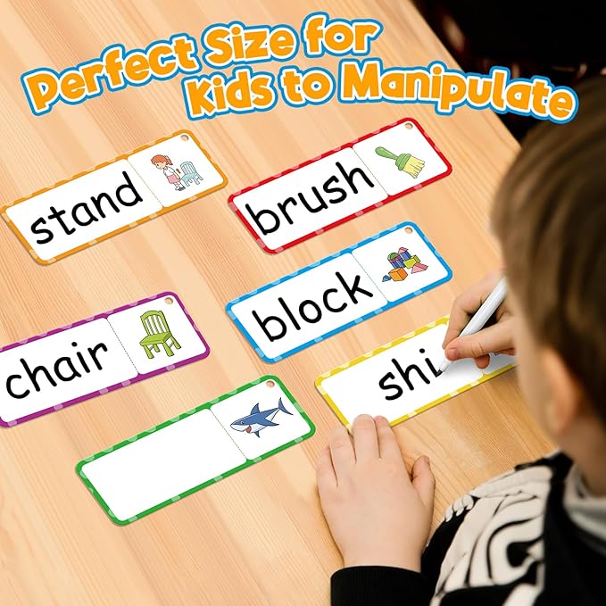 Blends & Digraphs Cards,Phonics Games,Learn to Read,Speech Therapy Toys for Toddlers Kids,Sight Word Games Spelling Reading Learning,Kindergarten Preschool Learning Activities,Educational Toy