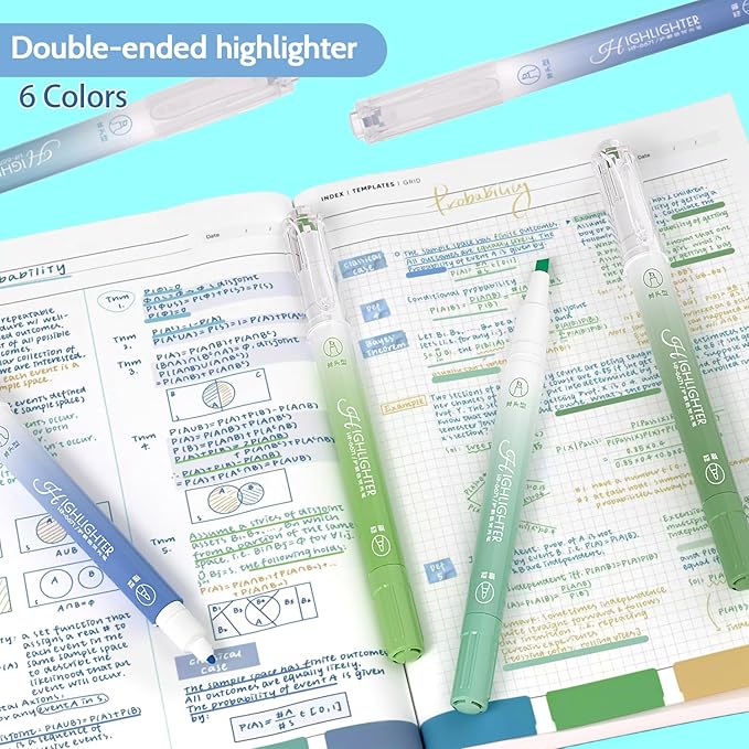 CHANGLi Bible Study Gel Pen Set with Highlighters-3 Black 2 Red Gel Pens, 6 Dual-Tip Pastel Highlighters, 75 Bible Index Tabs&10 Refills-No Bleed, Smooth Writing-Perfect Christian Gift for Journaling