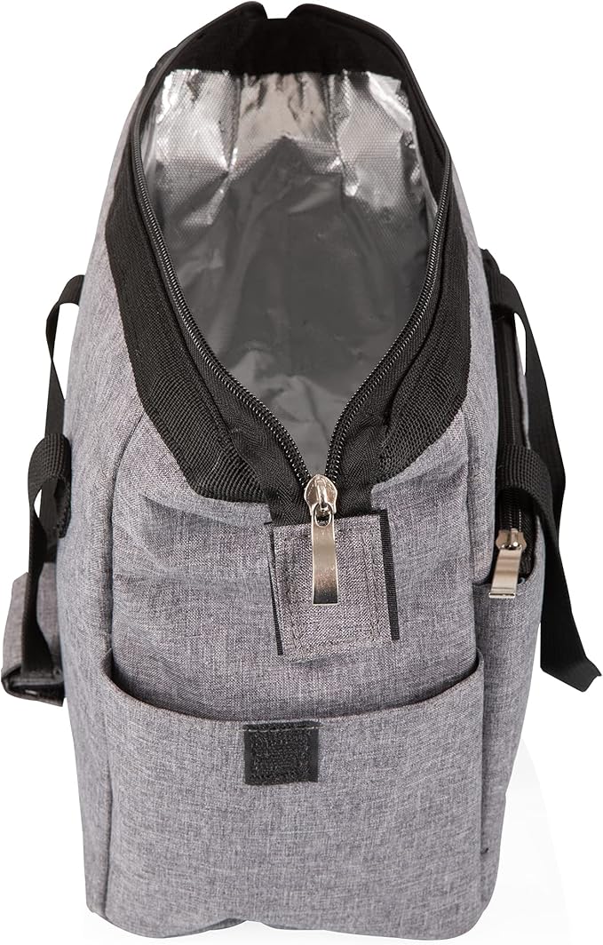 PICNIC TIME Star Wars Mandalorian Grogu On The Go Lunch Bag, Soft Cooler Lunch Box, Insulated Lunch Tote, Leak-Resistant Work Lunchbox, Reusable Thermal Cooler Bag, (Heathered Gray)