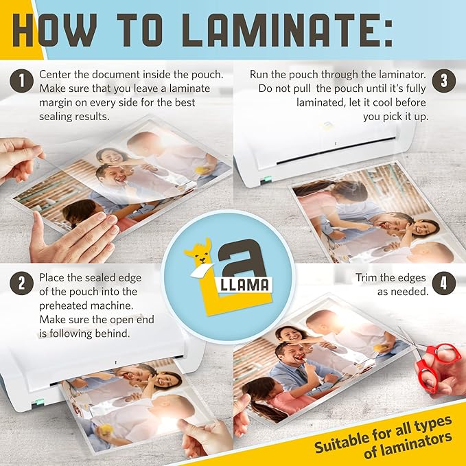 Thermal Laminating Pouches, 9 x 11.5 Inches, 3 Mil Thick, 30 Pack, Suited for Letter Size Laminating Sheets 8.5 x 11
