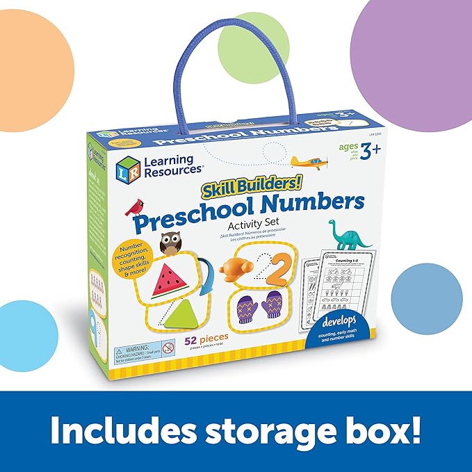 Learning Resources Skill Builders! Preschool Numbers - Back to School Supplies, Teacher Must Haves, Toddler Learning Activities, Ages 3+