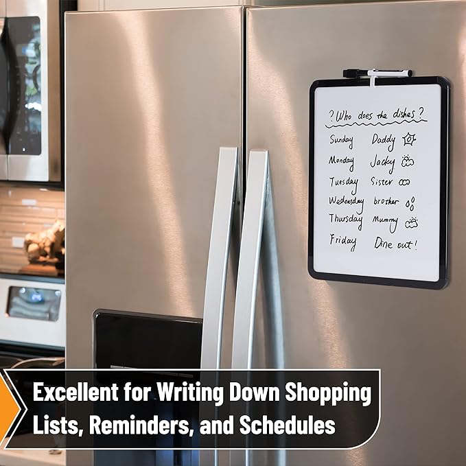 Mr. Pen- Dry Erase Board, 14” x 11” with a Black Dry Erase Marker, Small Mini White Board for Students