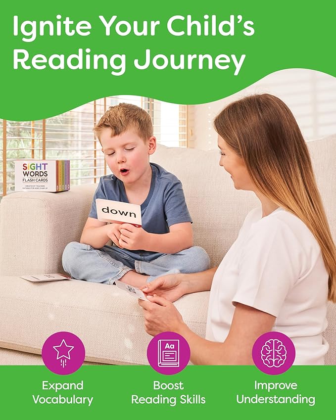 Sight Words Flash Cards Kindergarten - 120 High Frequency Words from Dolch's and Fry's Lists for 4-6 Years