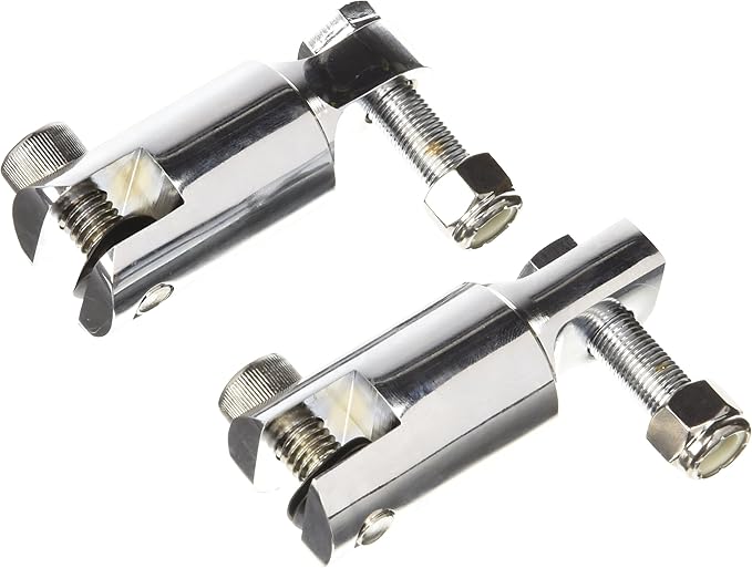 Kuryakyn 8041 Motorcycle Foot Control Component: 2-1/4" Footpeg/Stirrup/Heel Rest Extenders, Chrome, 1 Pair