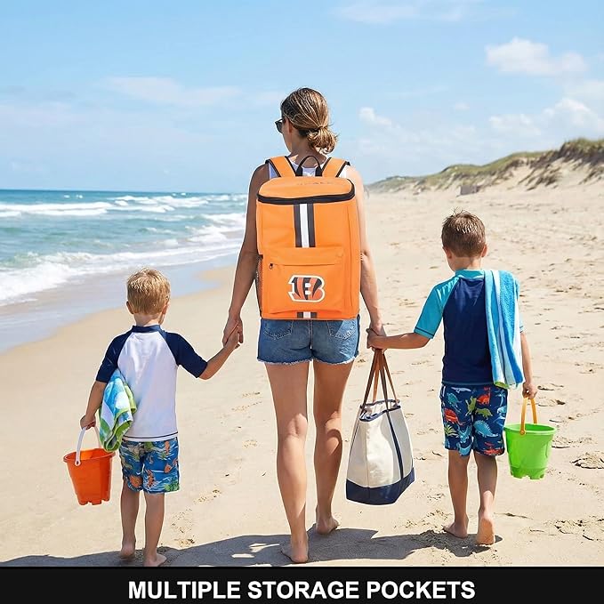 Cooler Backpack – Portable Soft Sided Ice Chest – Insulated Bag Holds 36 Cans - Football Gear – Show Your Team Spirit with Officially Licensed Fan Gear