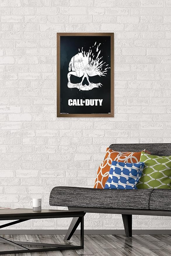 Trends International Call of Duty - Skull Wall Poster, 14.725" x 22.375", Bronze Framed Version