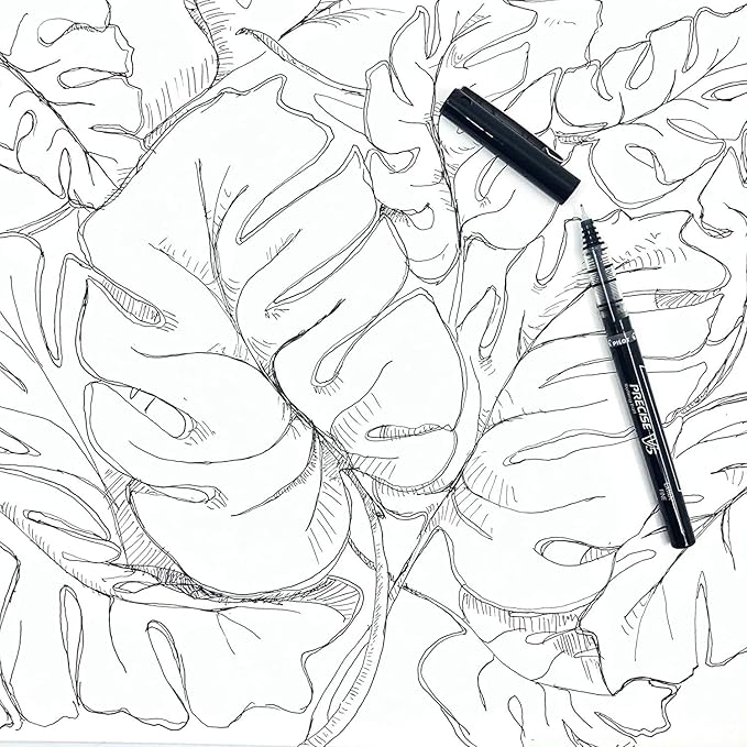 PILOT Precise V5 Rolling Ball Pen Extra Fine Point 0.5mm, 5 Black and 5 Blue Liquid Ink Rollerball Pens. pack of 10