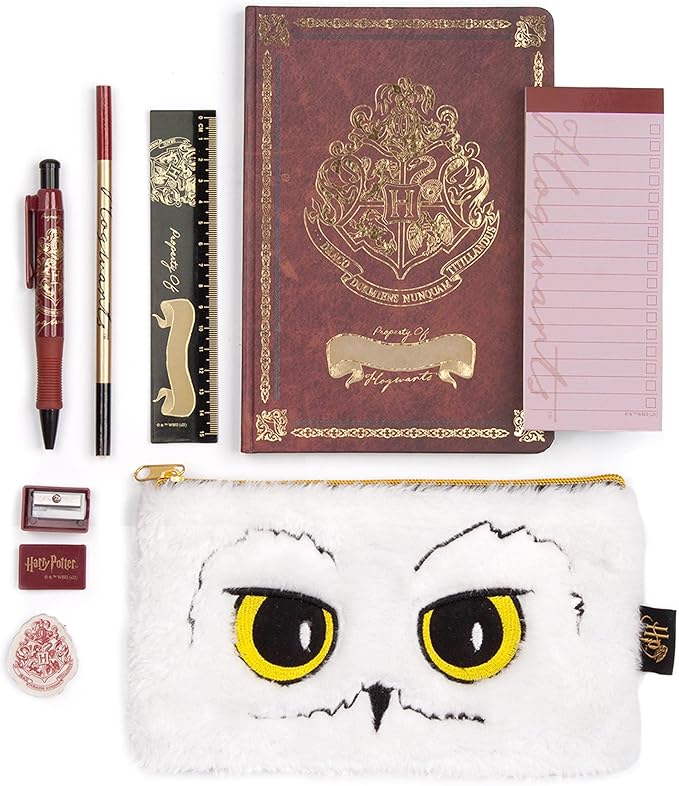 Harry Potter Stationery Set A5 Hogwarts Hedwig Notebook Pen Pencil Case