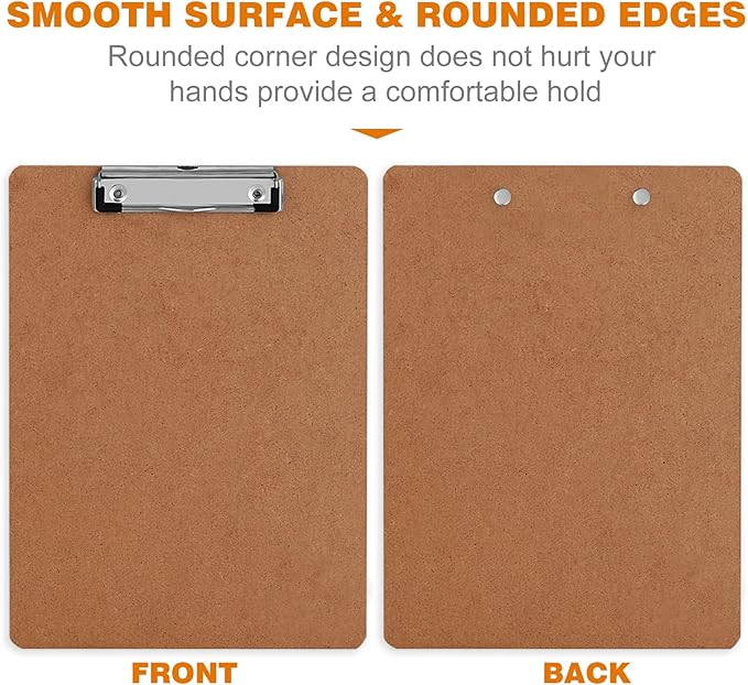 Clipboards, HERKKA 25 Pack Hardboard Office Clipboards Low Profile Clip Standard A4 Letter Size, ECO Friendly