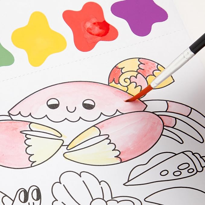 Mudpuppy Under The Sea – Painting Kit with Illustrations of Fun Ocean Designs for Children Ages 5 and Up