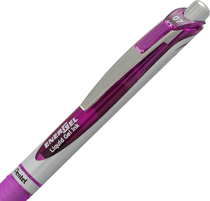 Pentel EnerGel RTX Retractable Liquid Gel Pen, (0.7mm) Medium Line, Metal Tip, Assorted Ink, 10-Pk (BL77BP10M)