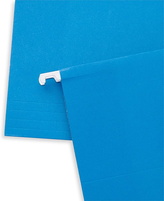 Blue Summit Hanging File Folders, Letter Size, Blue, Great for Organizing and Easy File Storage, 50 Per Box
