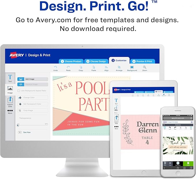 Avery Printable Business Cards with Sure Feed Technology, 2" x 3.5", White, 160 Blank Cards for Laser Printers (05881)