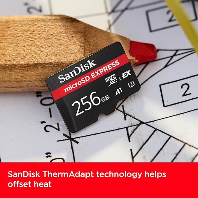SanDisk 256GB microSD Express Card - Works with Nintendo-Switch 2, Up to 880MB/s Read, Up to 650MB/s Write, 210MB/s Sustained Write, U3, C10 - SDSQXFN-256G-GN4NN