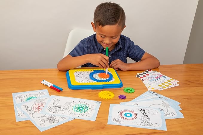 Spirograph Disney Jr. Toddler Arts and Crafts, Drawing Art Kit, Toddler Activities, Drawing Pad, Jumbo Gears, Washable Markers, Unleash Your Child Inner Artist, Ages 3+