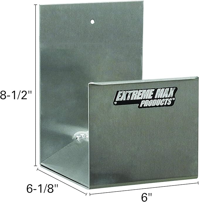 Extreme Max 5001.6047 Large Aluminum Cord Cable Hose Hanger Organizer for Enclosed Race Trailer Shop Garage Storage, Silver
