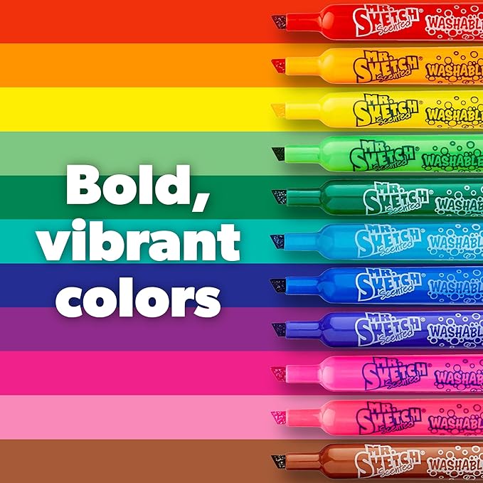 Mr. Sketch® Scented Markers, Chisel Point, Assorted, Pack Of 14