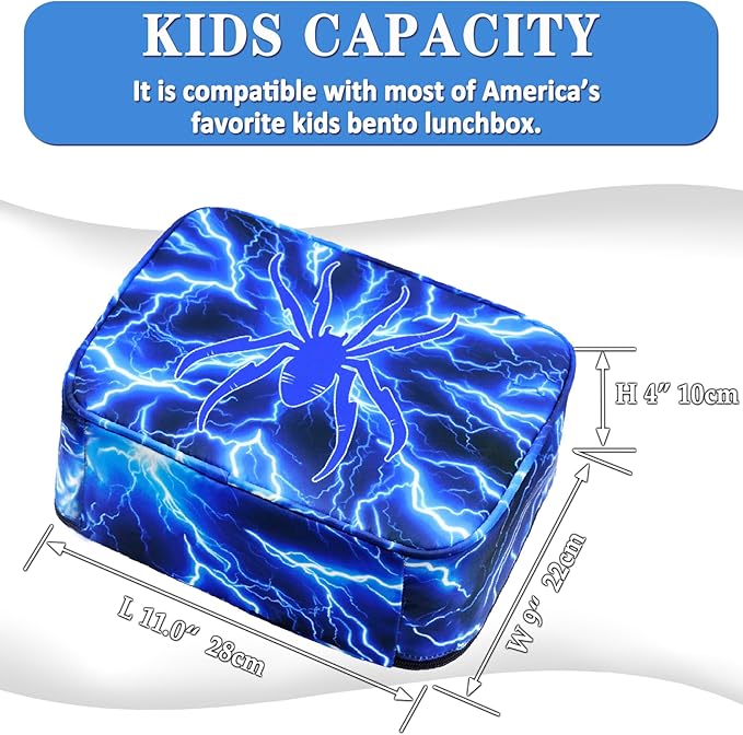 Boys Lunch Bag for Kids Insulated Lunch Box for 3 4 5 6 7 8 9 10 11 12 Kids Toddler Back to School Reusable for Elementary Kindergarten Primary School