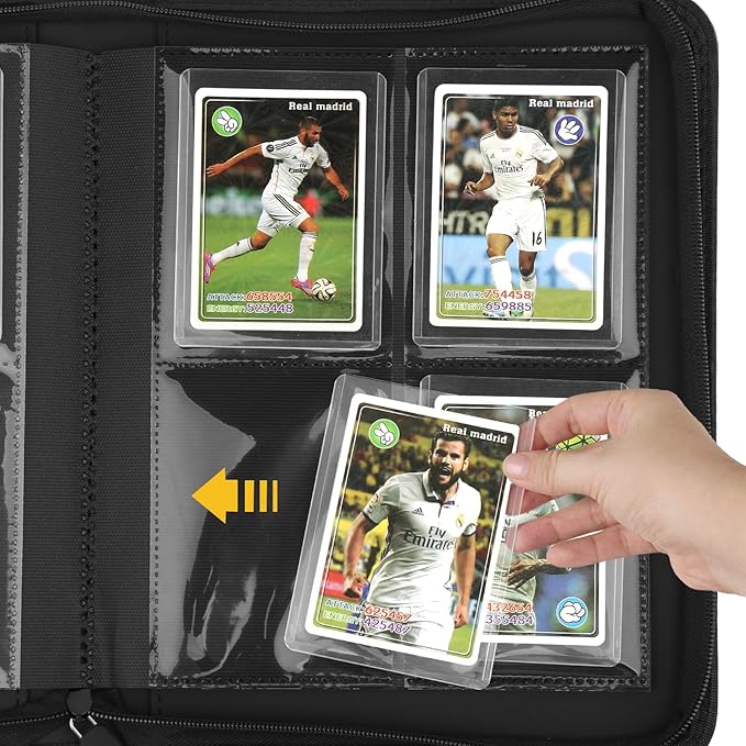 Toploader Binder,Toploader Hard Cases, 4-Pocket Pages Sleeves Hold up 128 Cards.Toploader Card Binder with Sleeves for “3×4” rigid，Card Holder(purple)