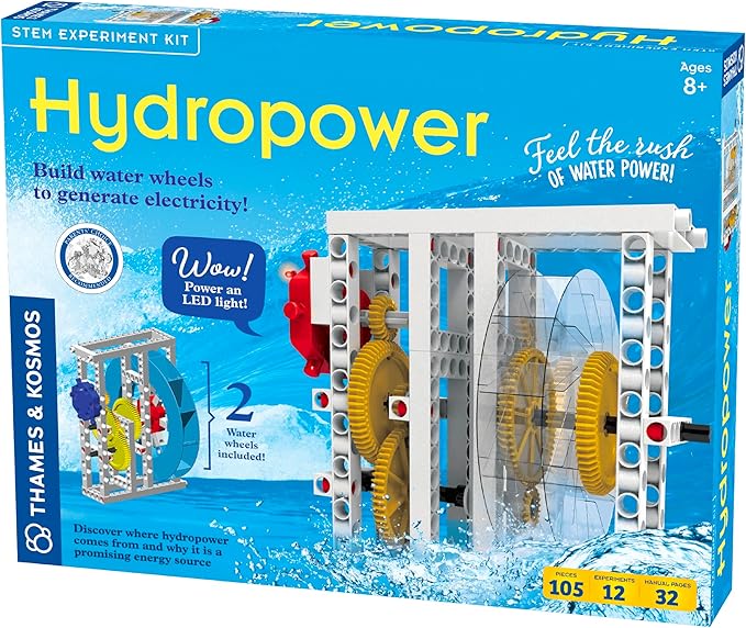 Thames & Kosmos Hydropower Science Kit | 12 Stem Experiments | Learn About Alternative & Renewable Energy, Environmental Science | Parents' Choice Recommended Award Winner
