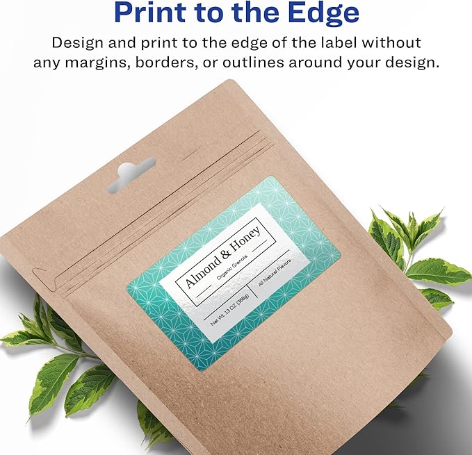 Avery Glossy White Rectangle Labels, Sure Feed Technology, 3" x 5", 75 Glossy White Labels, Print-to-The-Edge, Permanent Adhesive, Laser/Inkjet Printable