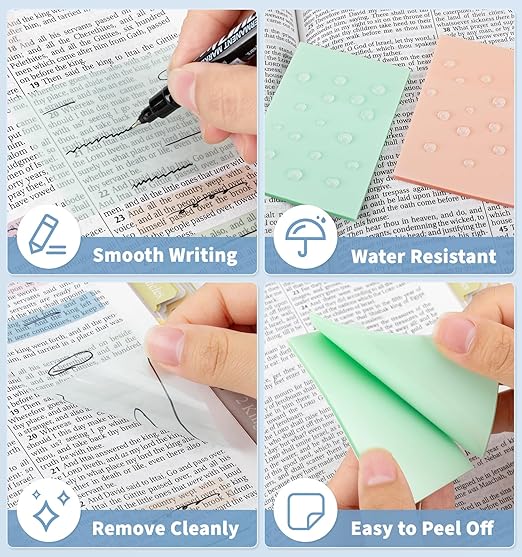 32 Pcs Bible Journaling Kit, Colored Bible Study Supplies, 12 Pastel No Bleed Highlighters and 5 Colored Pens, Transparent Sticky Notes and Bible Tabs Set and More, Book Annotation Kit for Women & Men