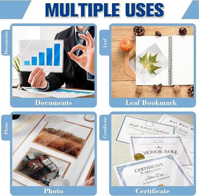 100 Pack Lamination Pouches 6" x 9" 3 mil Clear Index Card Laminating Pouches File Card Laminating Pouches Thermal Laminate Pouch Tags for Work Permits Pass Cards Student ID Cards
