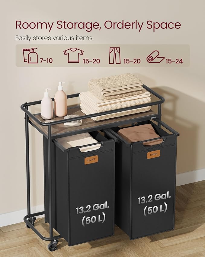 VASAGLE Laundry Sorter - Thumbnail 4