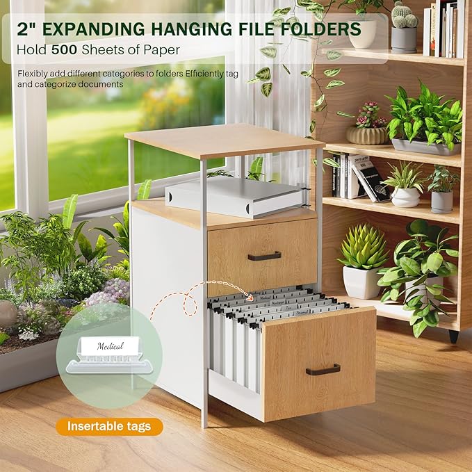 12 PCS Hanging File Folders Letter Size, Plastic Hanging Folders, Extra Capacity 2 Inch Heavy Duty Reinforced Grey Hanging Files Filing Cabinet Folders Letter Size for/Bulk Files/Medical Charts