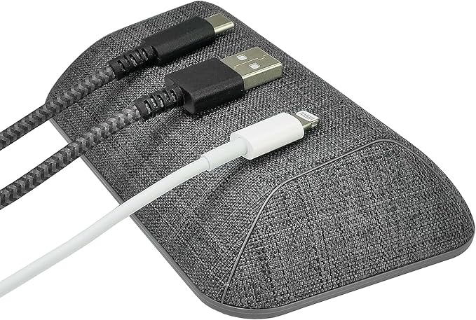 Smartish® Magnetic Cord Holder - Bigger Cable Wrangler Organizer with Magnet Clips for Charger Management on Desktop, Nightstand - Holds 6+ Cables - No. 2 Pencil Gray
