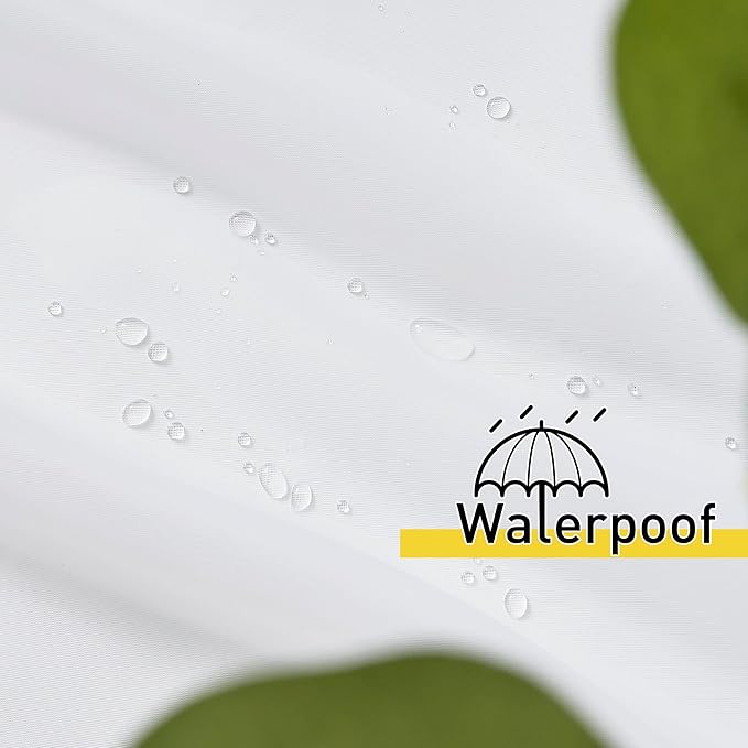 NICETOWN 2 Panels Extra Long White Sheer Outdoor Curtains for Patio Waterproof Tab Top Soft Voile Sheer Breathable Outdoor Drapes with Light Filter for Porch W54 x L120