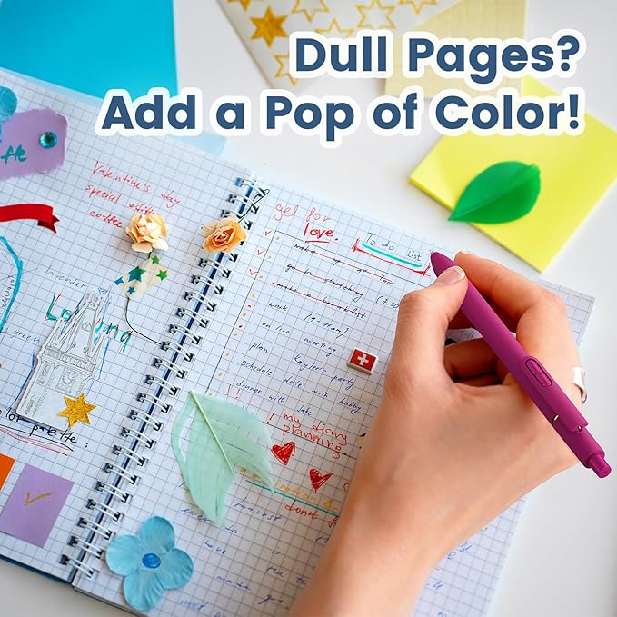 Colorful Gel Pens - 16 Pcs Colored Ink Pens Coloring | 0.7MM Smooth Writing Medium Point - Quick Drying Retractable Colored Pen for Journaling Note Taking (Vintage + Morandi - 16Pcs