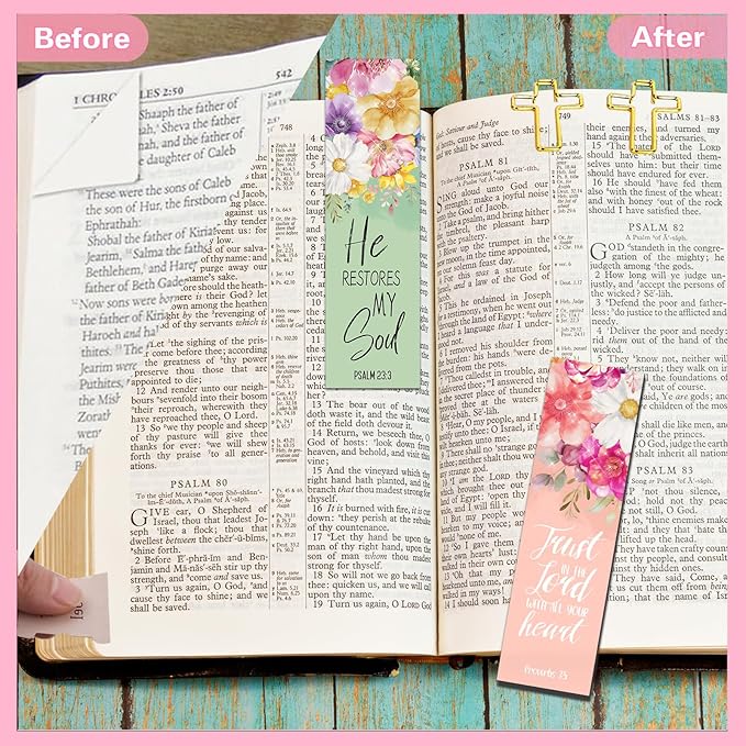 Bible Study Supplies Journaling Kit for Women,Pastel Highlighters & Pens, Bible Tabs, Stickers, Bookmarks, Cross Clips, Bible Accessories for Study, Faith,Inspiration & Scripture(91pcs)
