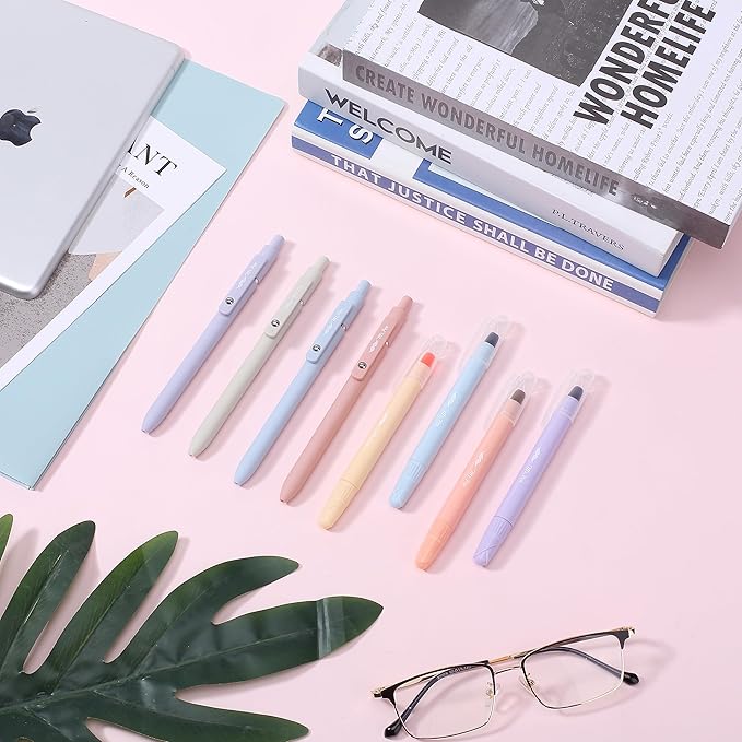 Mr. Pen- Gel Highlighters and Pens, 8 Pack, Pastel Barrel, No Bleed Through, Bible Journaling Kit
