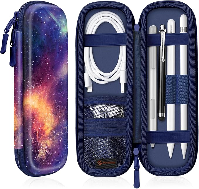 Fintie Holder Case for Apple Pencil Pro, Apple Pencil (USB-C / 1st / 2nd Generation), PU Leather Carrying Bag Sleeve Compatible with Pen, USB Cable, Samsung Stylus, Galaxy