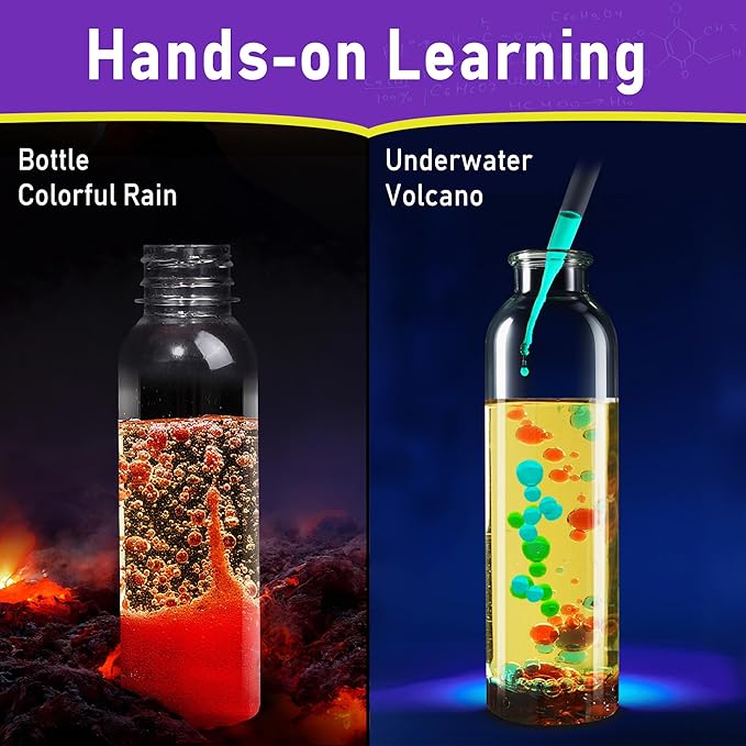 Benben Science Kits for Kids Age 5-7, 60 Experiments Educational Toy, STEM Toys for 6 7 8 Year Old Boys Girls Birthday Gift, Volcano Science Kit, Chemistry Set for Homeschooling