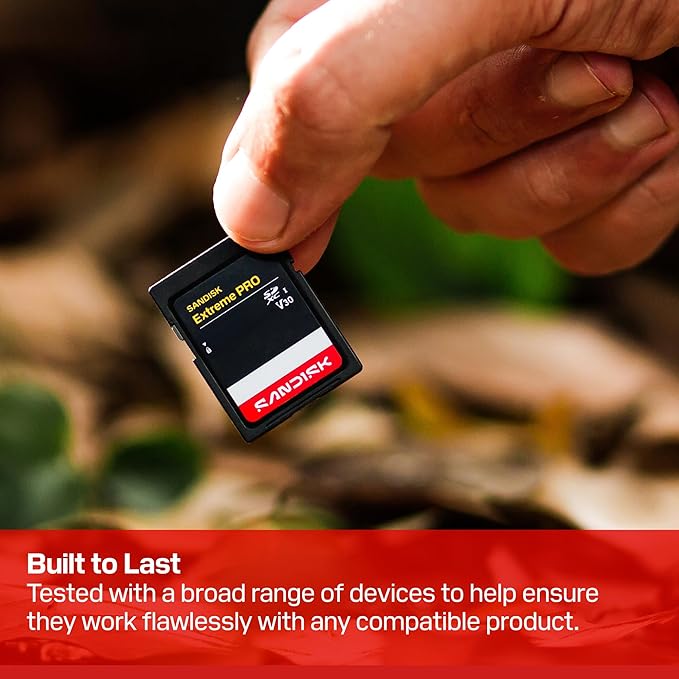 SANDISK 64GB Extreme PRO SD UHS-I Card - Up to 200MB/s Read Speed and 90MB/s Write Speed, 4K UHD, Full HD, U3, and V30 - SDSDXXU-064G-GSCIN